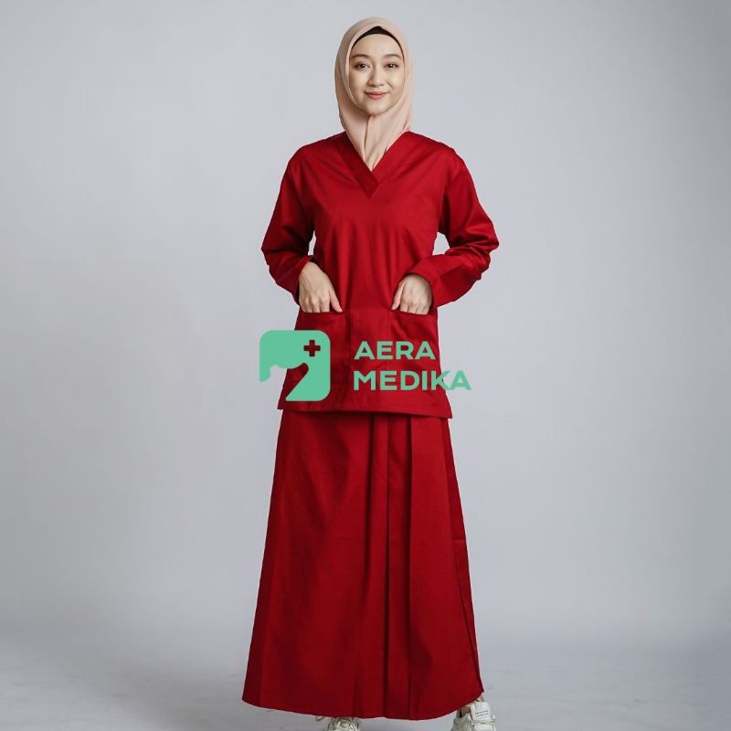 Set ROK - Baju Jaga / OK perawat / Dokter / Scrub Medis / Seragam OKA - AERA MEDIKA