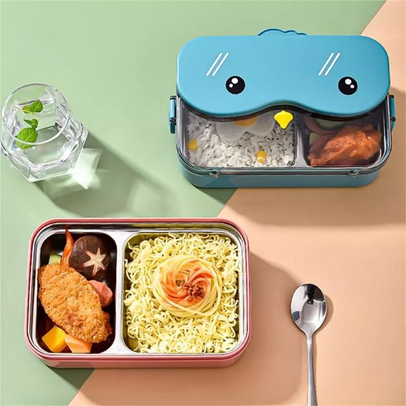 BIANCA - Kotak Makan Lunch Box Sekat 2 Stainless Bentuk Burung