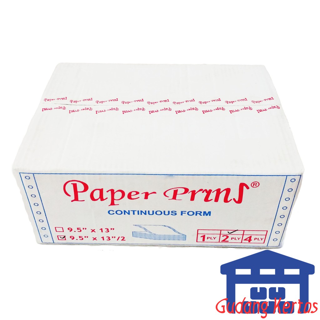 

CONTINUOUS FORM 91/2 X 13/2 2PLY PAPERPRYNS (BAGI 2)