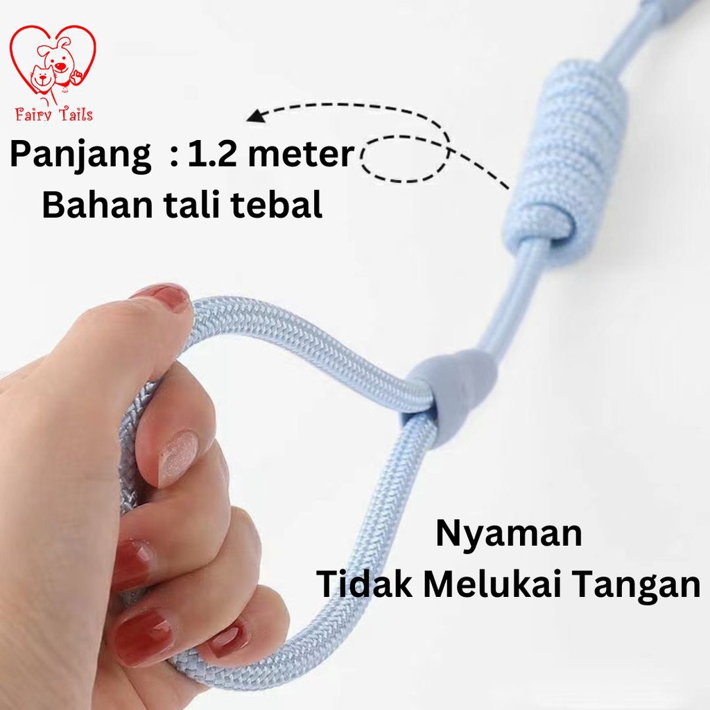 Tali Tuntun Tali Kekang dengan Bib Lucu Untuk Anabul Kucing dan Anjing Travel Outdoor | Pet Cat Dog Leash with Backpack