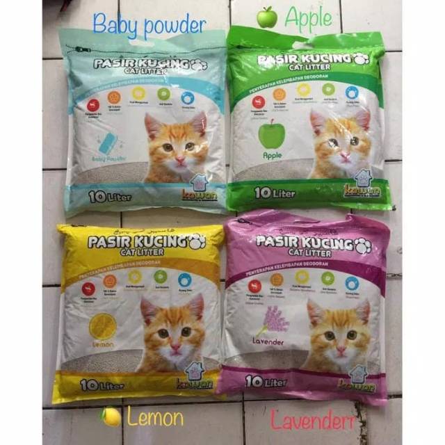 Pasir kucing Kawan Cat Litter 10Liter / Pasir gumpal wangi READY