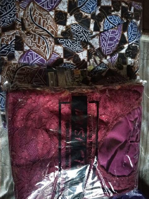 (termurah - Ori _6 Warna) Batik Couple Andhini Kebaya Couple Brukat Anabel - Bs073 Kebaya Modern