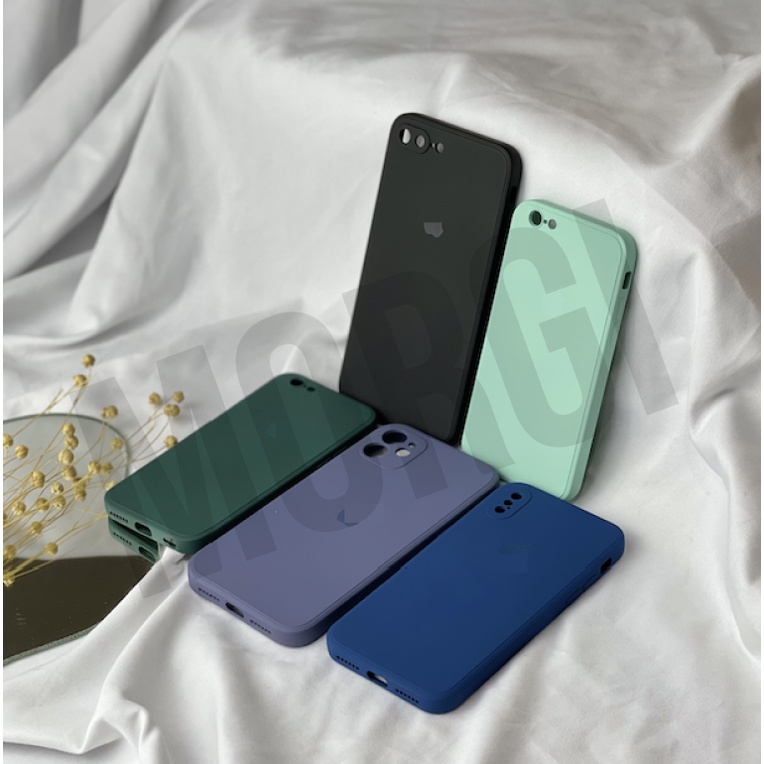 Soft Case Camera Protection Square iPhone 6 6S 6+ 6S+ 7 7+ 8 8+ X XR XS 11 Logo Plus Liquid Silikon