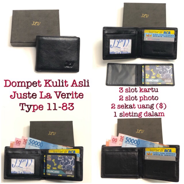 DOMPET PRIA JLV KULIT SAPI ASLI BERKUALITAS TYPE 11-83