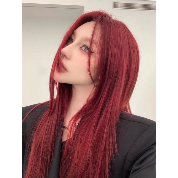 T2084 full wig korean style tanpa poni 60 cm