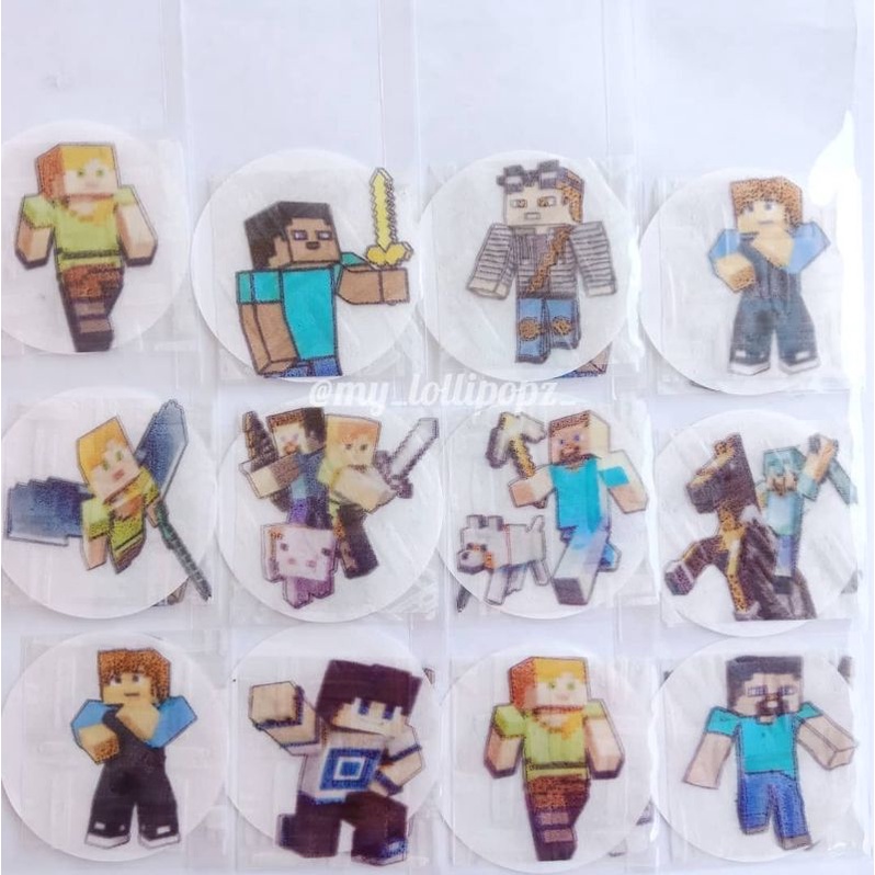 MINECRAFT edible rice paper, AMAN DIMAKAN