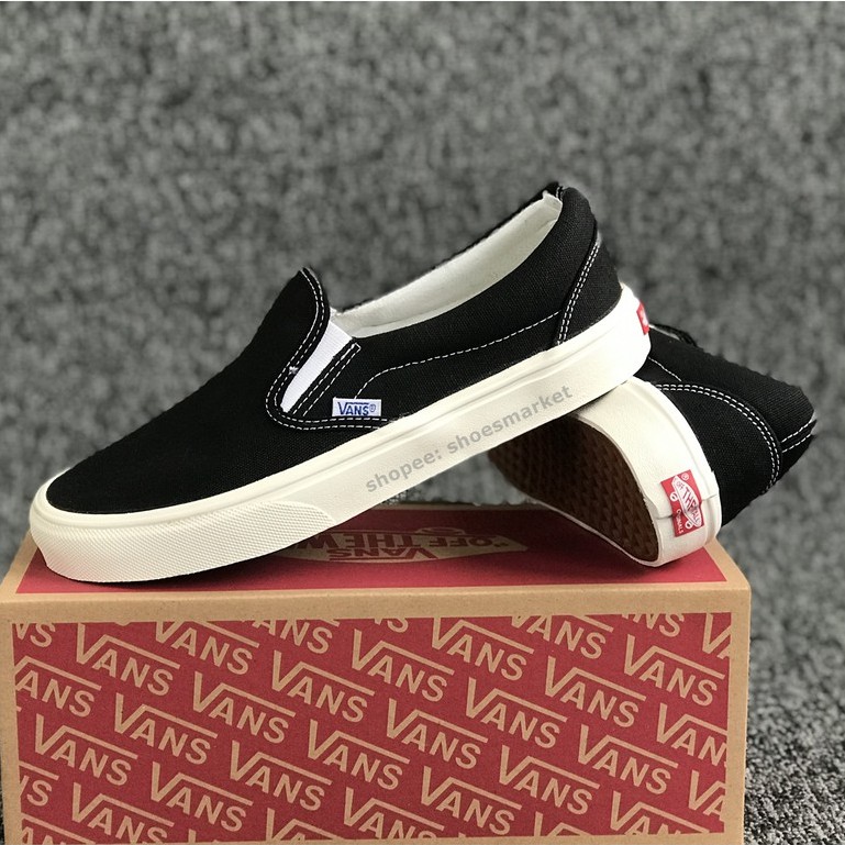 Sepatu Vans Slip On Og Black White