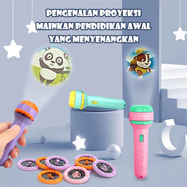 Mainan Anak Senter Proyektor / Fun Flashlight / Mainan Proyektor Gambar / Mainan Edukasi