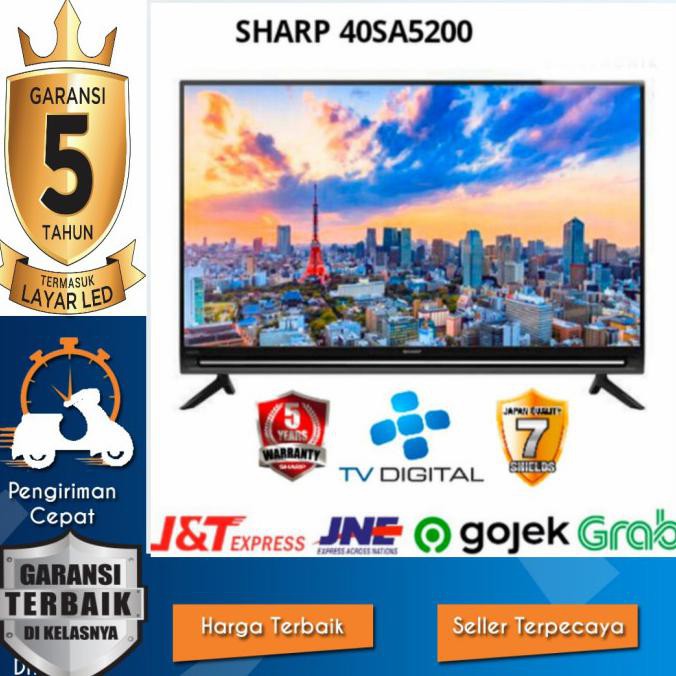 Ready&Siapkirim Tv Led Sharp 40 Inch 40Sa5200I Digital Tv Full Hd Garansi Resmi 5 Thn