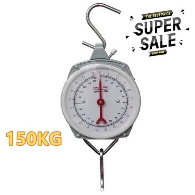 Hanging Scale / Timbangan Gantung Besi 150 Kg / Timbangan Dus Jarum