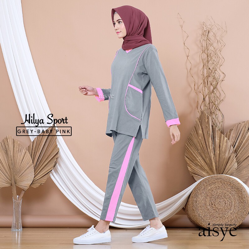 Baju Senam Wanita Setelan Olahraga Muslimah Sporty Muslim HILYA AISYE