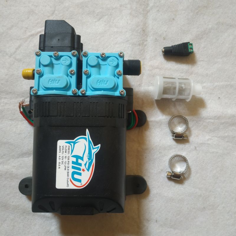 POMPA AIR HIGH PRESSURE DOUBLE PUMP DC 12 VOLT