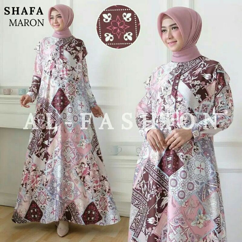 SHAFA DRESS MUSLIM BAJU MUSLIM TERKINI BAJU MUSLIM KEKINIAN BAJU MUSLIM WANITA BAJU MUSLIM PROMO