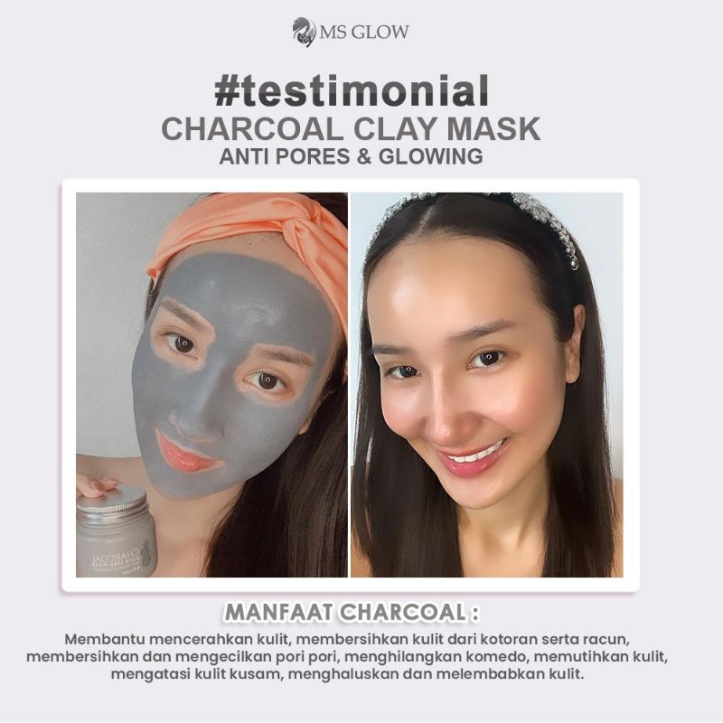 Clay Mask Ms Glow / Masker Ms Glow / Masker Charcol / Masker Greentea / Masker Organik / Original