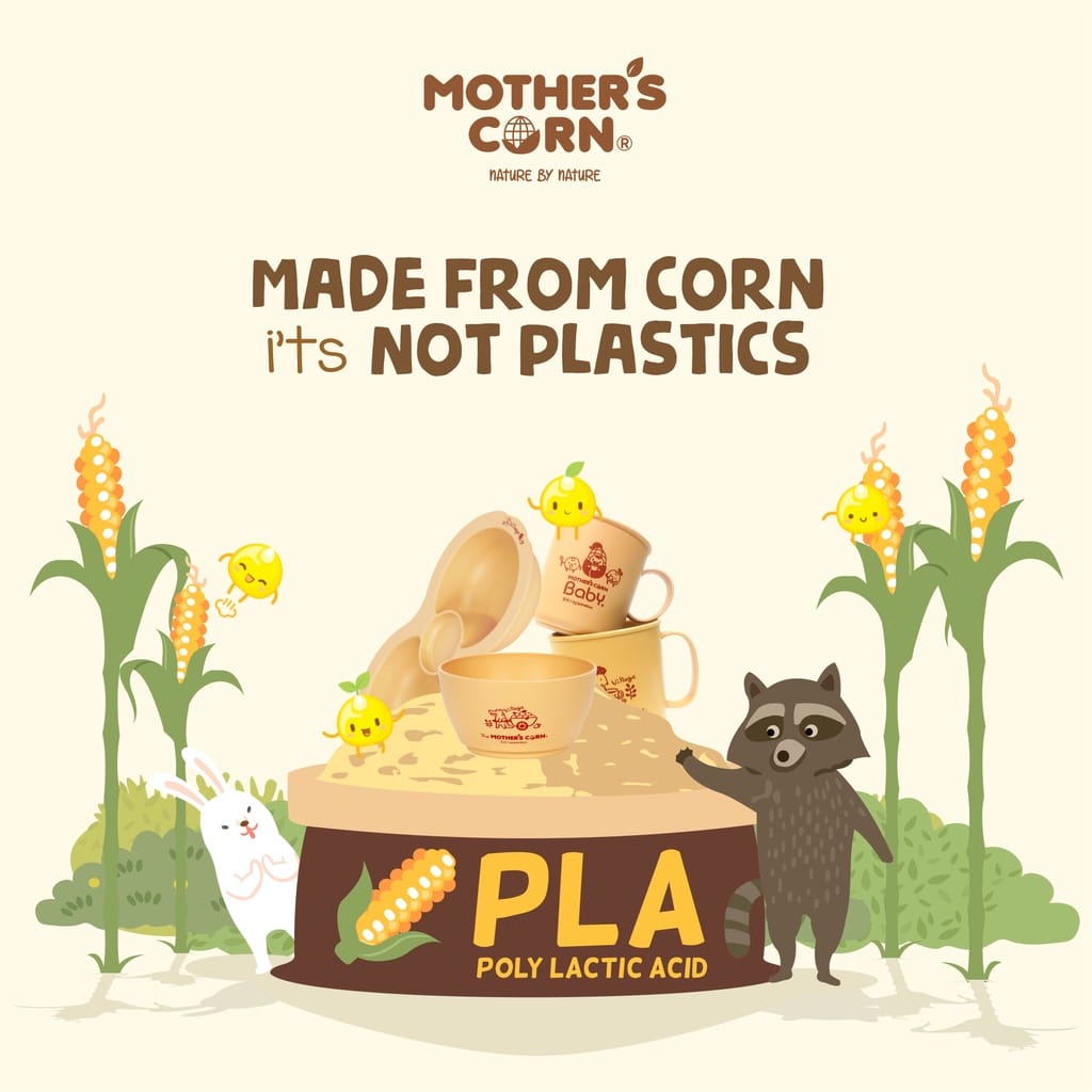 Mother's Corn Play &amp; Learn Mealtime Set - Peralatan Makan Anak