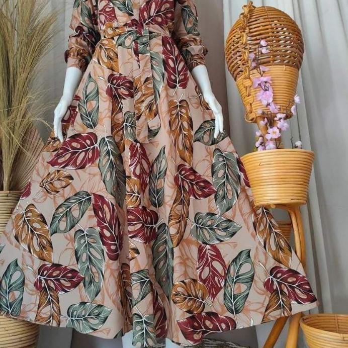 BISA COD GAMIS RAYON SLAVINA LEESTARI // gamis JANDA BOLONG MATERIAL BAHAN RAYON [KODE PRODUK 368]