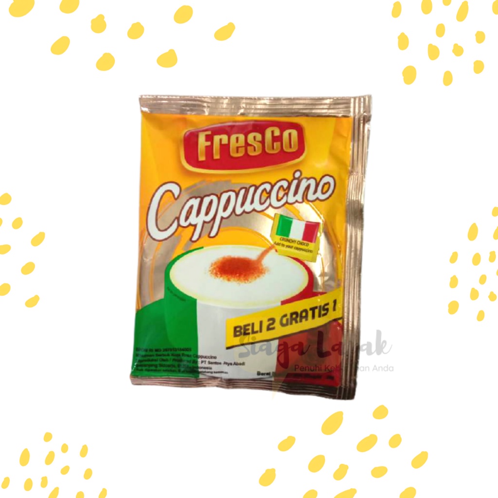 Kopi Fresco Cappuccino With Crunchy Choco Sachet 25 gram - 2 gratis 1