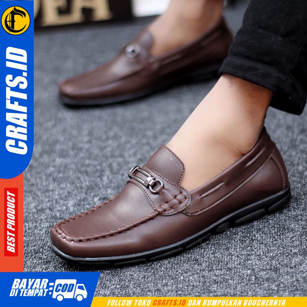 CRAFTS crollo - Sepatu Pantofel Formal Slop Kerja Pria