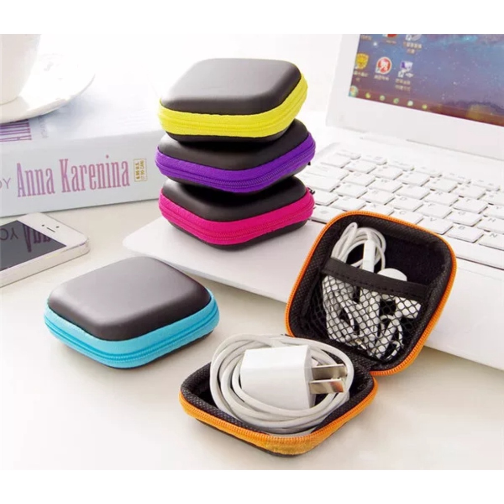 Pouch Tas Kotak Mini untuk Earphone Headset Handsfree Kunci Memori