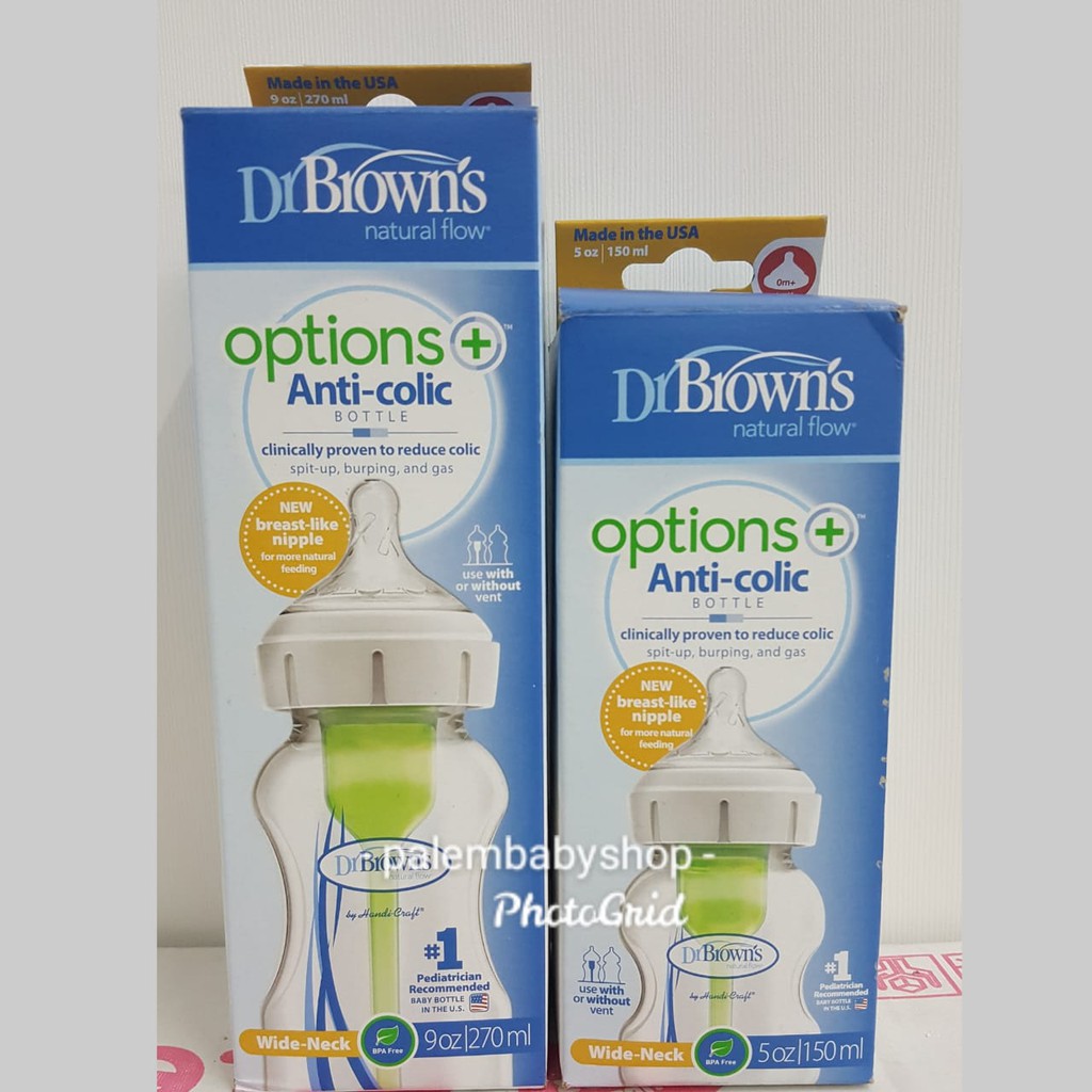 Dr Brown's botol Options + Wide Neck Bottle 5oz 150ml &amp; 9oz 270ml