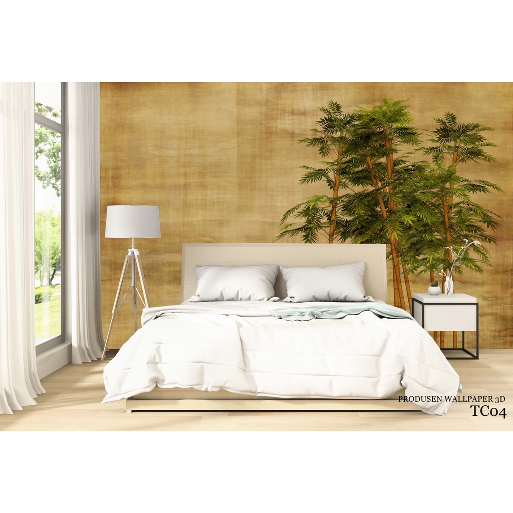 Cetak Wallpaper Custom 3d Pemandangan Tropical Bunga, Wallpaper Dinding Aesthetic Tropical Vintage