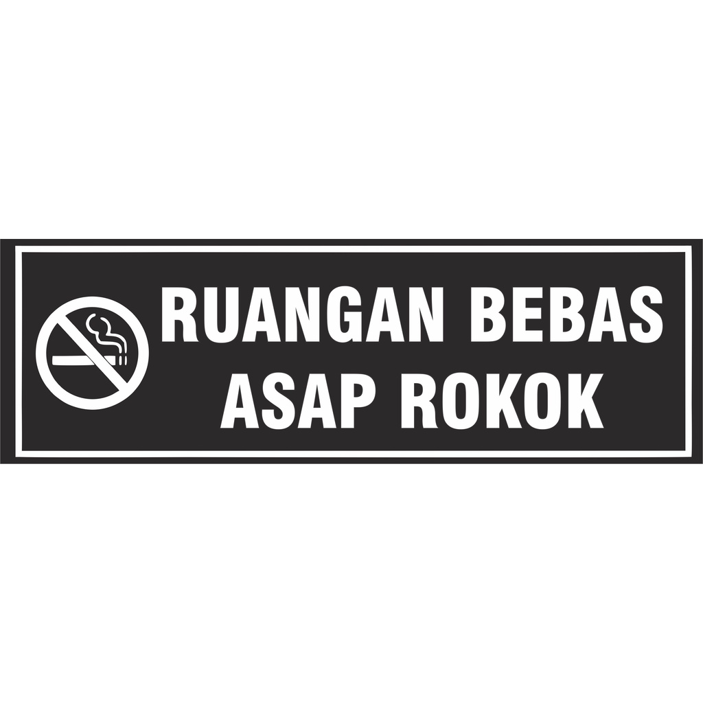 STIKER RUANGAN BEBAS ASAP ROKOK
