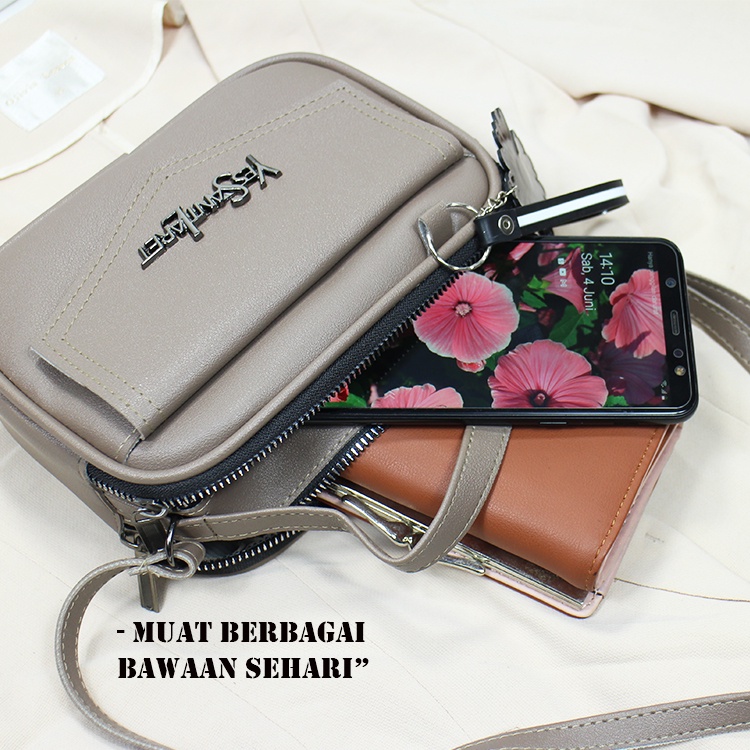 UAH SLIMBAGS / HARGA GROSIR / SLingbag Minixo 3 Ruang High quality IW 09 / Tas Selempang Wanita / Tas wanita Terbaru Kekinian &amp; Terlaris