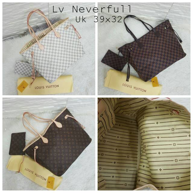 TAS SANDANG TOTE BAG WANITA IMPOR LV NEVERFULL