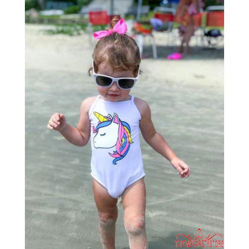 OOO Baju  Renang  1 Piece Motif Unicorn  Lucu untuk Anak 