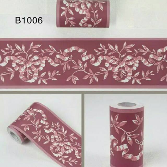 

Wallborder murah kode B1006 pita merah