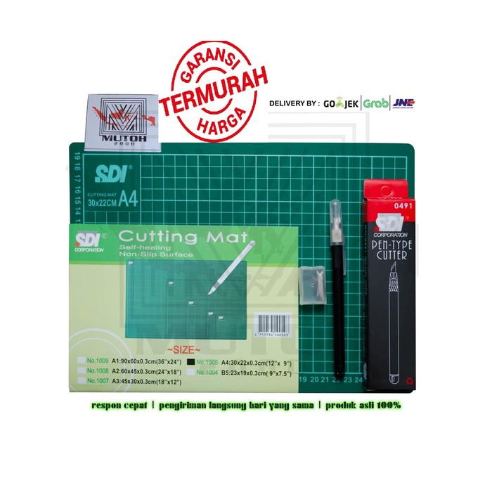 

HOT SALE - CUTTING MAT A4 + CUTTER PEN SDI PEMOTONG KERTAS SERBAGUNA