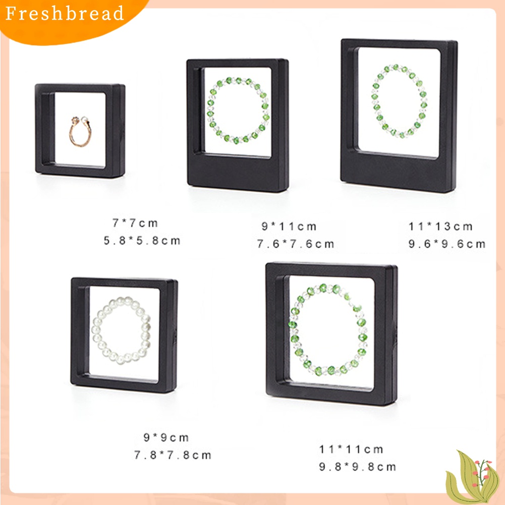 (Fresh) Kotak Stand Holder Display Perhiasan Cincin/Gelang Model Floating Transparan