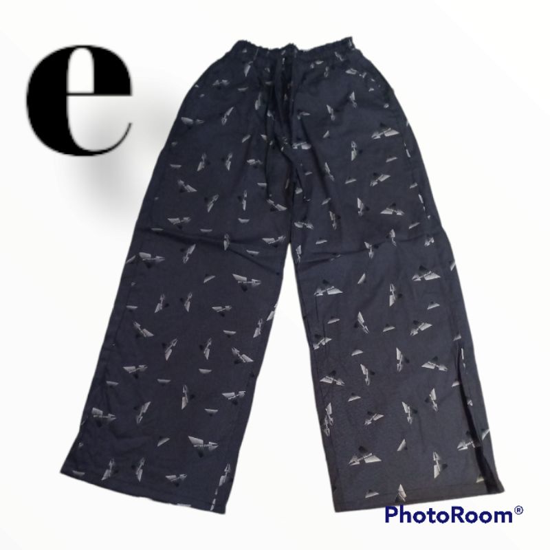 CELANA KULOT PANJANG DEWASA WANITA BAHAN KATUN STREACH MOTIF SANTAI MURAH-e