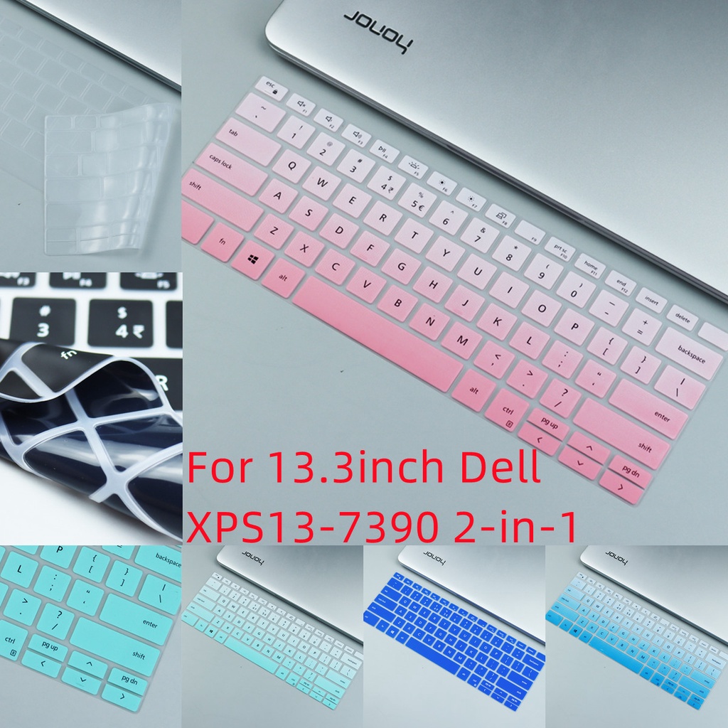 Cover Pelindung Keyboard Laptop Dell XPS13-7390 2-in-1 Bahan Silikon Ultra Tipis Anti Air / Debu 13.3 &quot;