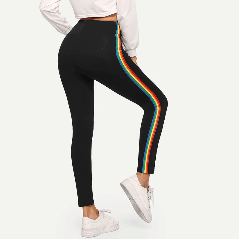 rainbow workout leggings