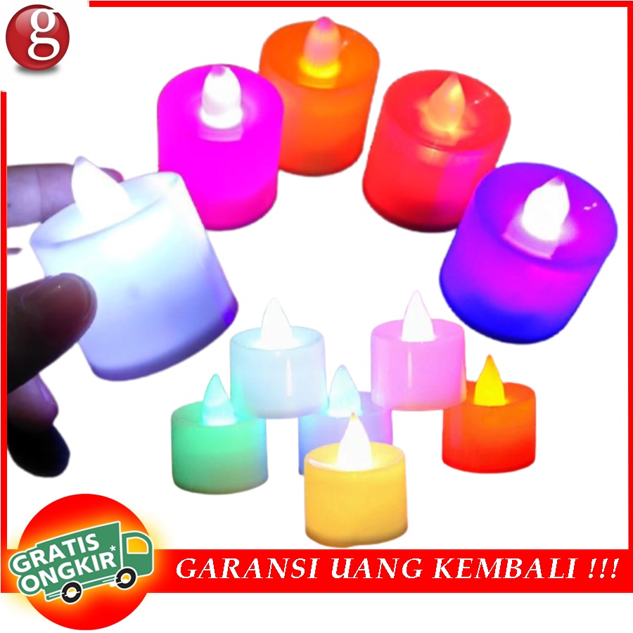 Lilin Elektrik LED Lilin Mini Lampu Lilin Natal Perlengkapan Natal Lampu Natal LED Warna Warni