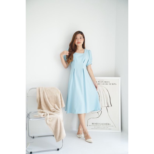 Dress Korean Style Casual Look Premium Lace Vintage Midi DRESS