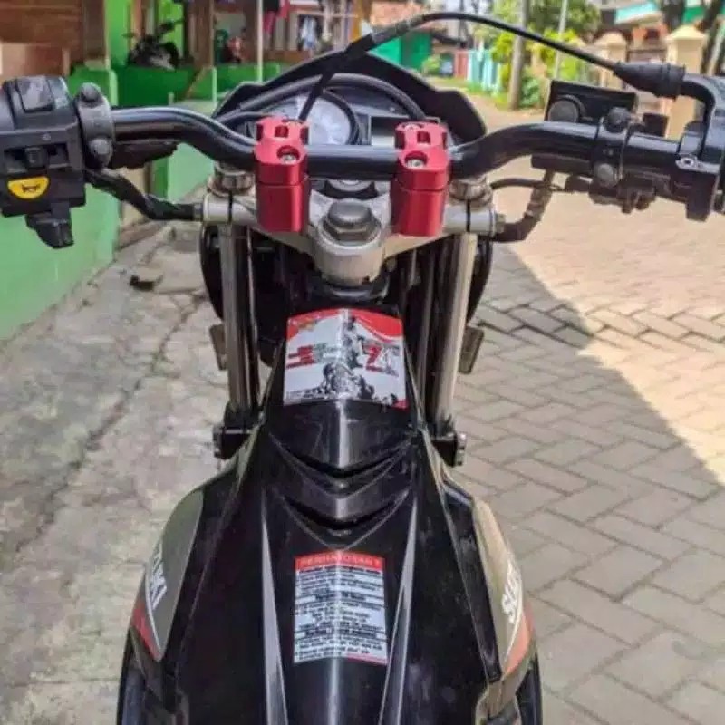 Paket Stang RZR Custom Balap Roadrace include Raiser CNC Universal  Vixion CB150R Verza Tiger RX King GL Megapro Xabre XSR 155 Byson Scorpio KTM Duke Kawasaki W175 Satria fu Pulsar PCX Beat Street X Ride Fino Honda ADV 150 Yamaha Nmax