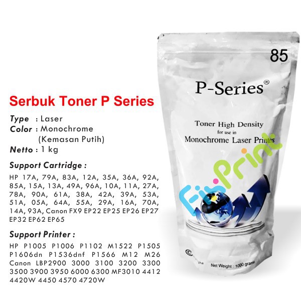 Serbuk Toner P Series Putih Cartridge 79A 17A 19A 83A 85A 78A 35A 36A 325 P1005 P1006 P1102 LBP6000