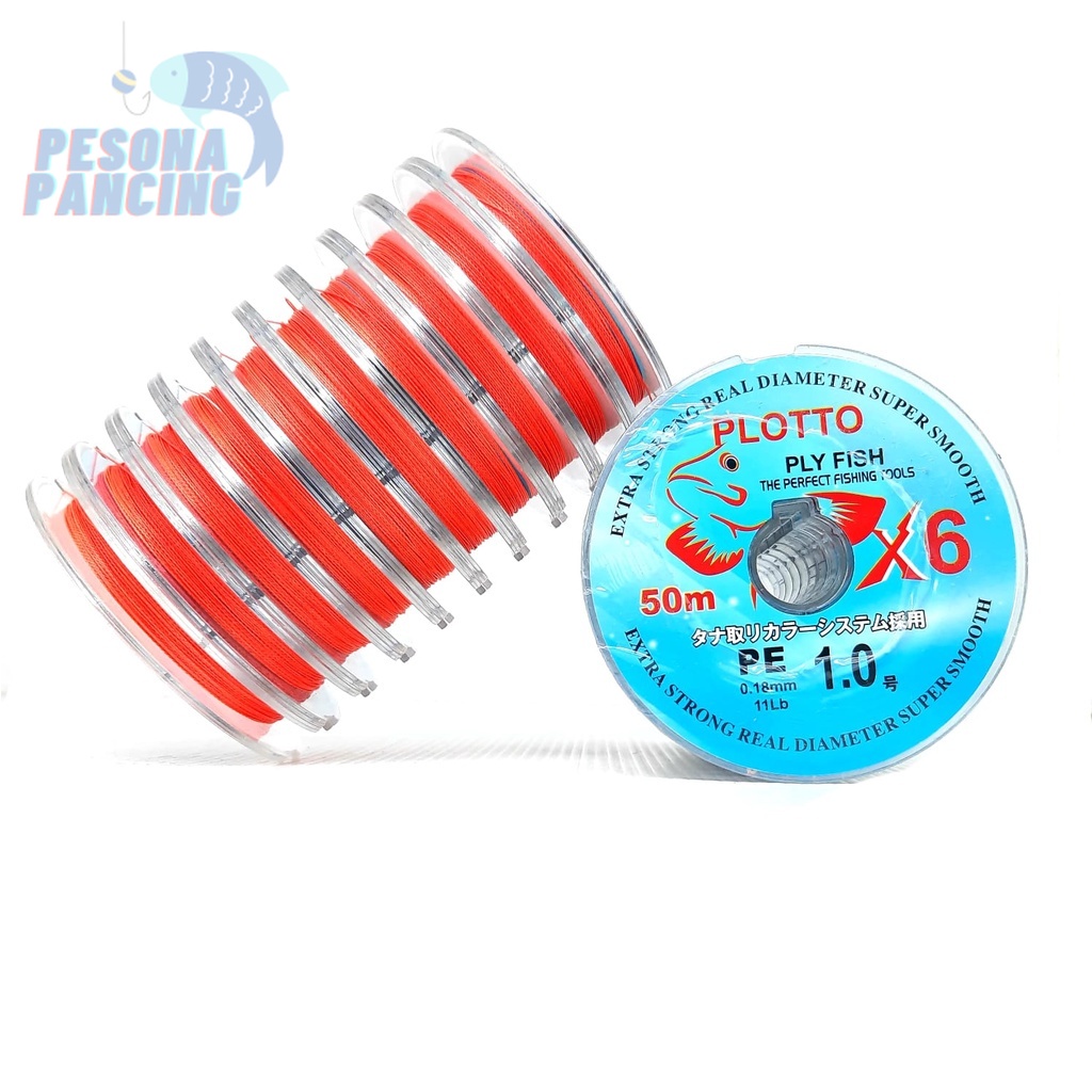 Senar Pancing PE PLY FISH PLOTO X6 MULTICOLOR Sangat KUAT dan MURAH