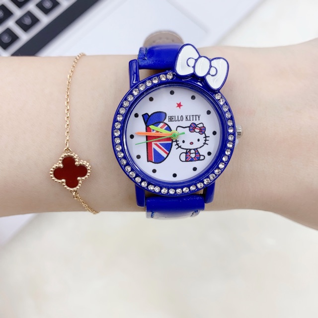 ✅COD [READY STOCK] HELLO KITTY JAM TANGAN ANAK-ANAK KULIT FASHION MURAH IMPOR HARGA GROSIR A11