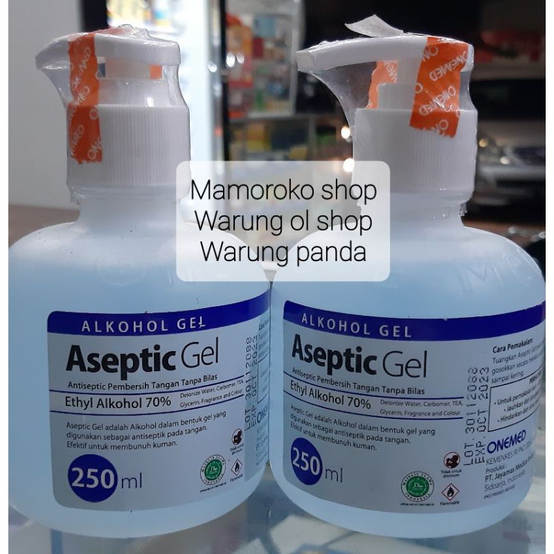 Aseptic Gel (alkohol gel ) antiseptik antiseptik 250ml