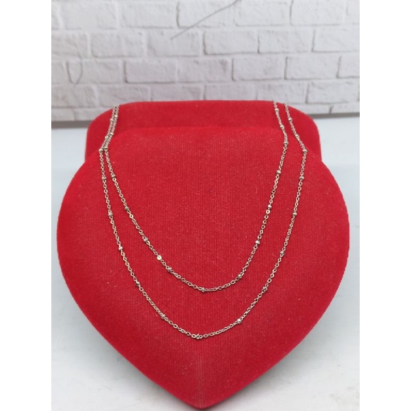 KALUNG JEDAR 2LAYER/ KALUNG PERAK ASLI SILVER 925 LAPIS EMAS/ KALUNG FASHION WANITA TERBARU