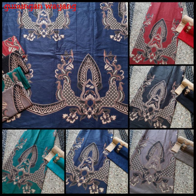 KAIN BATIK GUNUNGAN WAYANG SET EMBOS