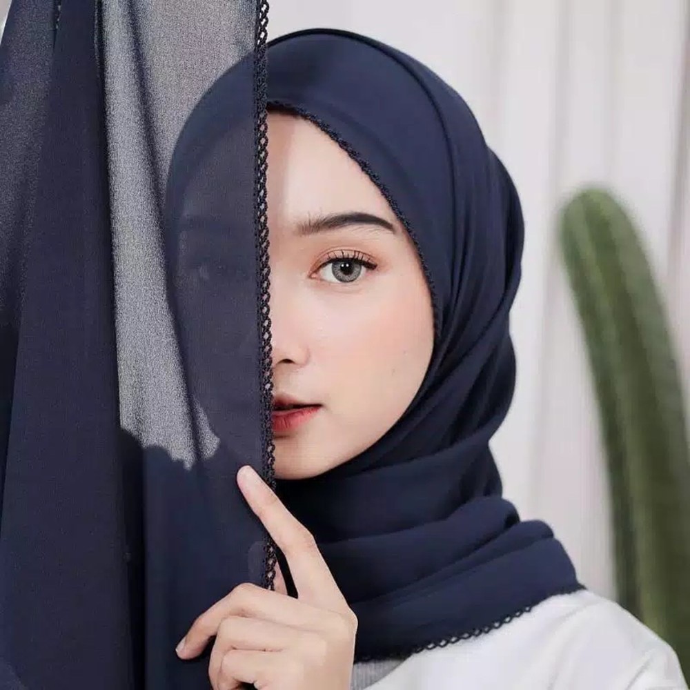 [ 𝐂𝐫𝐨𝐜𝐮𝐬 ] (180*75 cm) Pashmina Tali Picot Diamond Italiano / Crochet Renda Kerudung Hijab-5