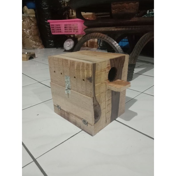 Glodok Lovebird tampilan mewah jumbo kayu sonokeling Glodok Sarang Burung ukuran Besar