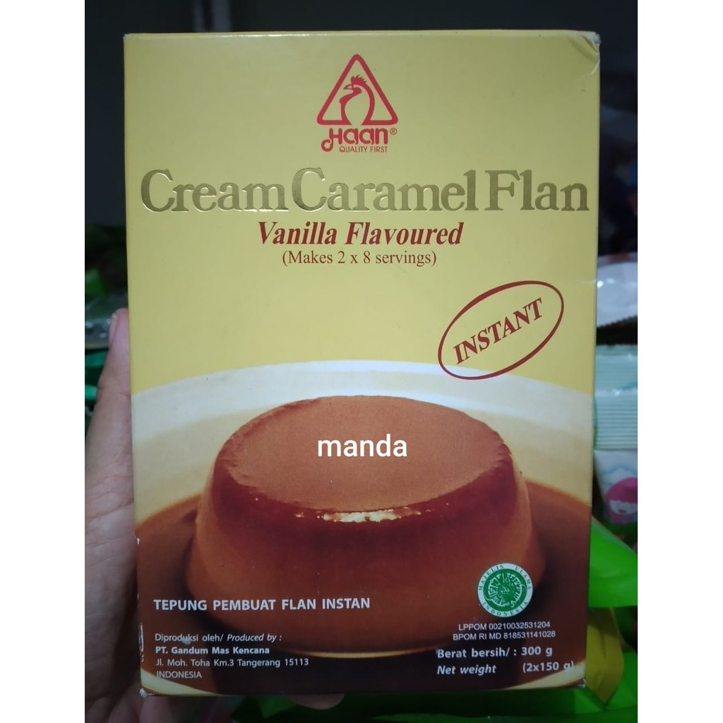 

Haan Cream Caramel Flan Vanilla tepung flan instan 300 gram