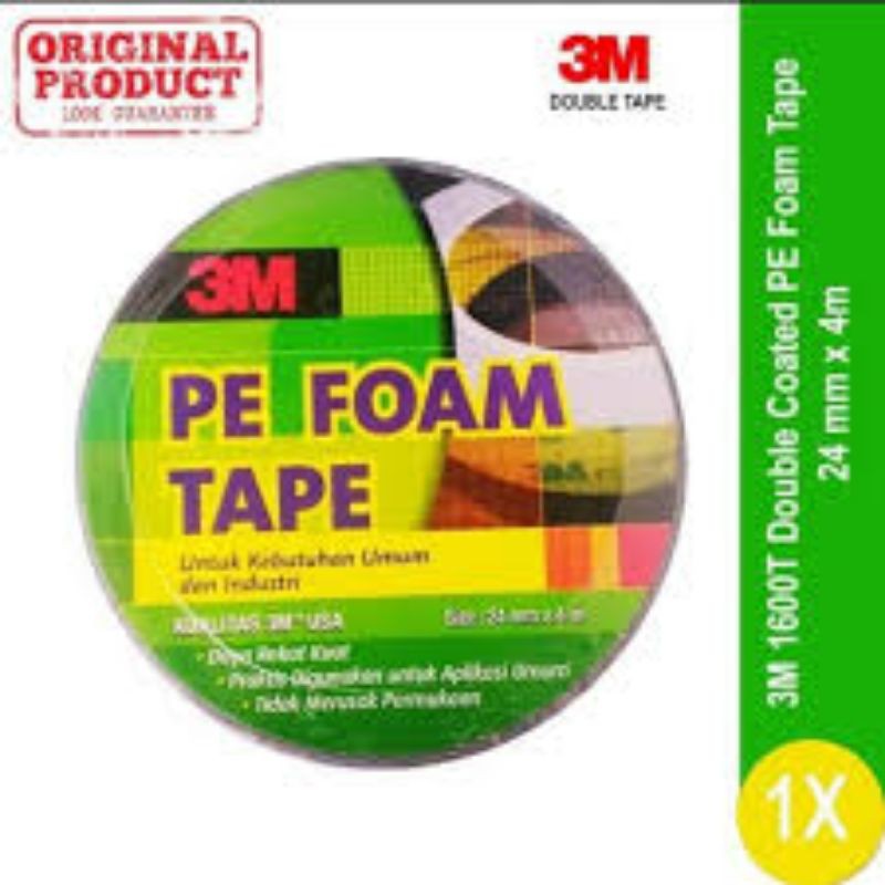 

3M Double Tape PE Foam 24mm (1600 TG) (Isolasi Bolak Balik)