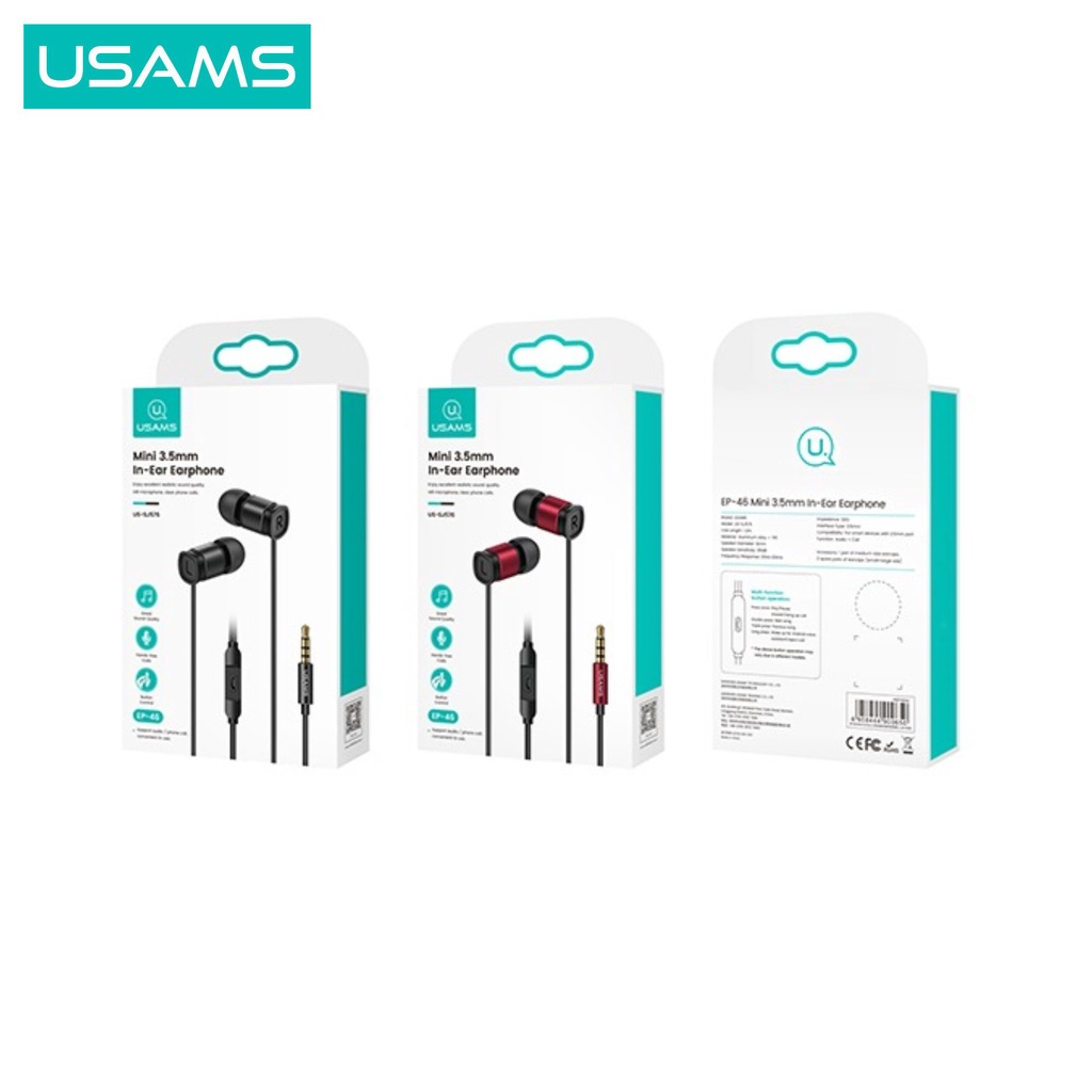 USAMS EP46 Headset Earphone In-ear Jack 3.5mm