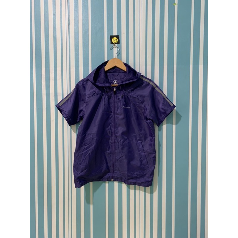 Converse All Star jaket sepeda jaket olahraga jaket running thrift preloved second Ungu